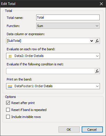 Total settings Total settings